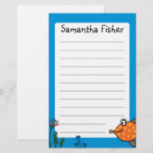 Mam en Baby Fish Kisses Briefpapier (Voorkant / Achterkant)