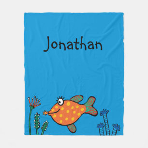 Mam en Baby Fish Kisses Fleece Deken