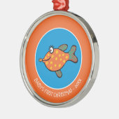Mam en Baby Fish Kisses Metalen Ornament (Links)