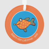 Mam en Baby Fish Kisses Ornament (achterkant)