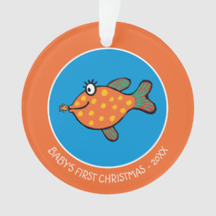 Mam en Baby Fish Kisses Ornament