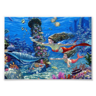 mam en baby foto afdruk