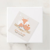 Mam en Baby Fox Baby shower Bedankjes Labels (In situ)