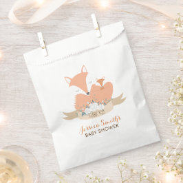 Mam en Baby Fox Baby shower Bedankzakje