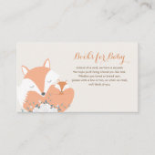 Mam en Baby Fox Baby shower Informatiekaartje (Voorkant)