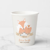 Mam en Baby Fox Baby shower Papieren Bekers (Voorkant)