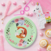 Mam en Baby Fox Baby shower Papieren Bordje (Feest)