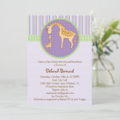 Mam en Baby Giraffe Baby shower Uitnodiging (Staand voorkant)