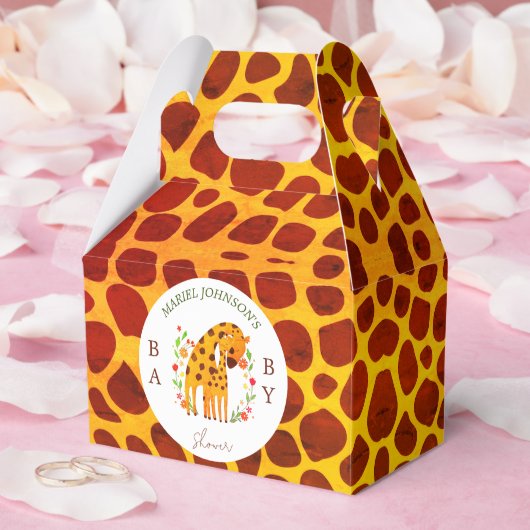 Mam en Baby Giraffe Bedankdoosjes (Huwelijk)