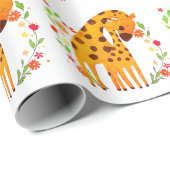 Mam en Baby Giraffe Cadeaupapier (Rol Hoek)