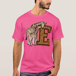 Mam en Baby Giraffe Monogram E T-shirt