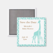 Mam en Baby Giraffe sparen de Magneten van de Datu (Voorkant / Achterkant)