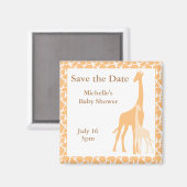 Mam en Baby Giraffe sparen de Magneten van de Datu (Voorkant / Achterkant)