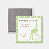 Mam en Baby Giraffe sparen de Magneten van de Datu (Voorkant / Achterkant)