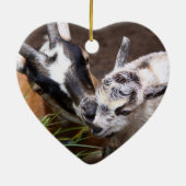 Mam en Baby Goat Keramisch Ornament (Achterkant)