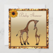 Mam en Baby Gold Save the Date Baby shower Kaart (Achterkant)