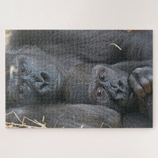 Mam en Baby Gorilla Legpuzzel (Horizontaal)