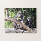 Mam en Baby Gorilla Puzzle Legpuzzel (Horizontaal)