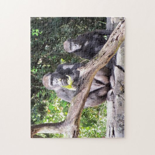 Mam en Baby Gorilla Puzzle Legpuzzel (Verticaal)