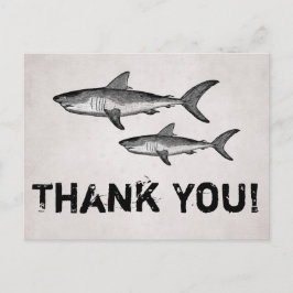  mam en Baby haaien oceaan strand dank u Briefkaart