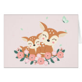 Mam en baby-herten Moederdag (Voorkant Horizontaal)