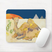 Mam en Baby kamelen in Egypte Muismat (Met muis)