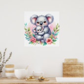 Mam en Baby Koala Beer Poster (Keuken)