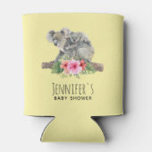 Mam en Baby Koala Beren Cute Waterverf Baby shower Blikjeskoeler (Achterkant)