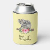 Mam en Baby Koala Beren Cute Waterverf Baby shower Blikjeskoeler (Blikje Achterkant)