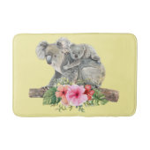 Mam en Baby Koala Beren Cute Waterverf Badmat (Voorkant)