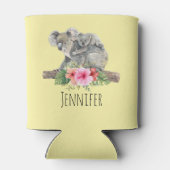 Mam en Baby Koala Beren Cute Waterverf Blikjeskoeler (Achterkant)