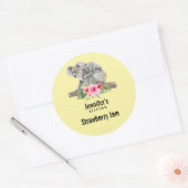 Mam en Baby Koala Beren Cute Waterverf Kitchen Ronde Sticker (Envelop)