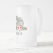 Mam en Baby Koala Beren Cute Waterverf Matglas Bierpul (Voorkant rechts)