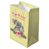 Mam en Baby Koala Beren Cute Waterverf Medium Cadeauzakje (Achterkant Gekanteld)