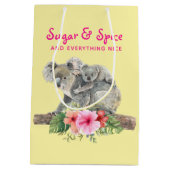 Mam en Baby Koala Beren Cute Waterverf Medium Cadeauzakje (Achterkant)