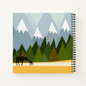 Mam en baby mose silhouette topjes notitieboek (Achterkant)