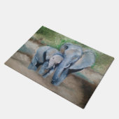 Mam en Baby olieplepstoffen Deur Deurmat (Schuin)