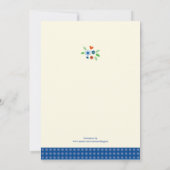 Mam en Baby Owl Baby Boy Shower Invitation Kaart (Achterkant)