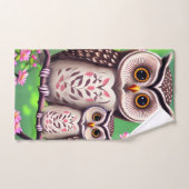 Mam en Baby Owl Bad Handdoek (Handdoek)
