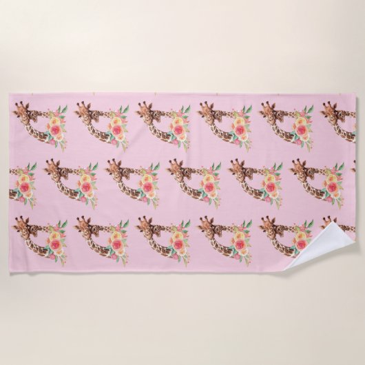 Mam en baby Pair Cute Waterverf Pattern Strandlaken (Voorkant)