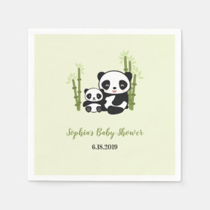 Mam en Baby Panda Beer Baby shower Napkin Servet