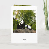 Mam en Baby Panda, moederdag Kaart (Achterkant)