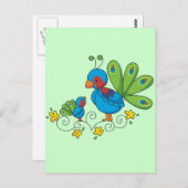 Mam en Baby Peacock Briefkaart (Voorkant / Achterkant)