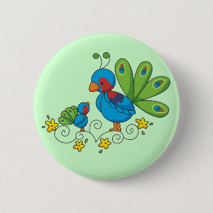 Mam en Baby Peacock Ronde Button 5,7 Cm