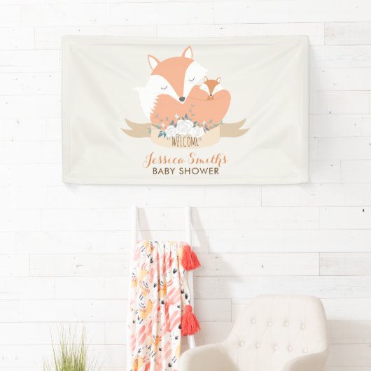 Mam en Baby Red Fox Baby shower Spandoek (Insitu)