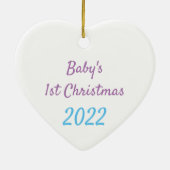 Mam- en baby rendiergepersonaliseerde kerstversier keramisch ornament (Achterkant)