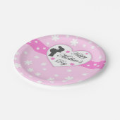 Mam en baby roze Moederdag Papieren Bordje (Gekanteld)