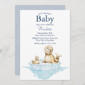 Mam en Baby Seal Pup op IJs Kaart (Voorkant / Achterkant)