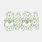 Mam en baby sloth meisje baby shower bedankdoosjes (Uitgevouwen)