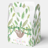 Mam en baby sloth meisje baby shower bedankdoosjes (Geopend)